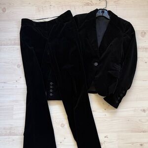 Theory Black Velvet Jacket and pants